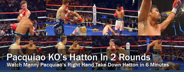 Pacquiao Knocks Out Hatton In Second Round